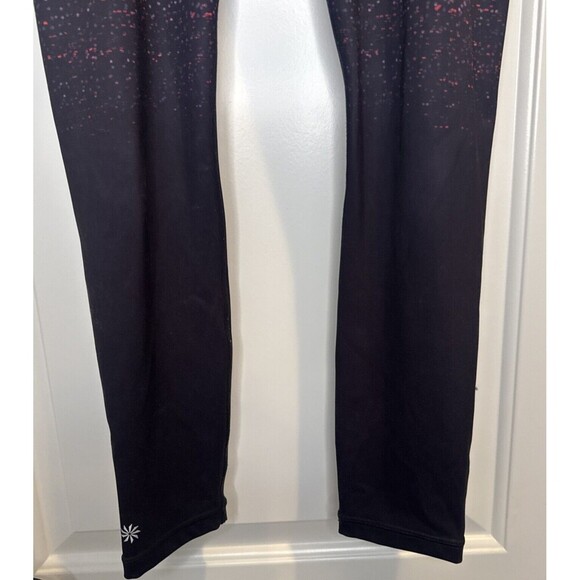Athleta Color Confetti Ombre Mix On Black Leggings Activewear Pants Stretch Sz S - Picture 3 of 10